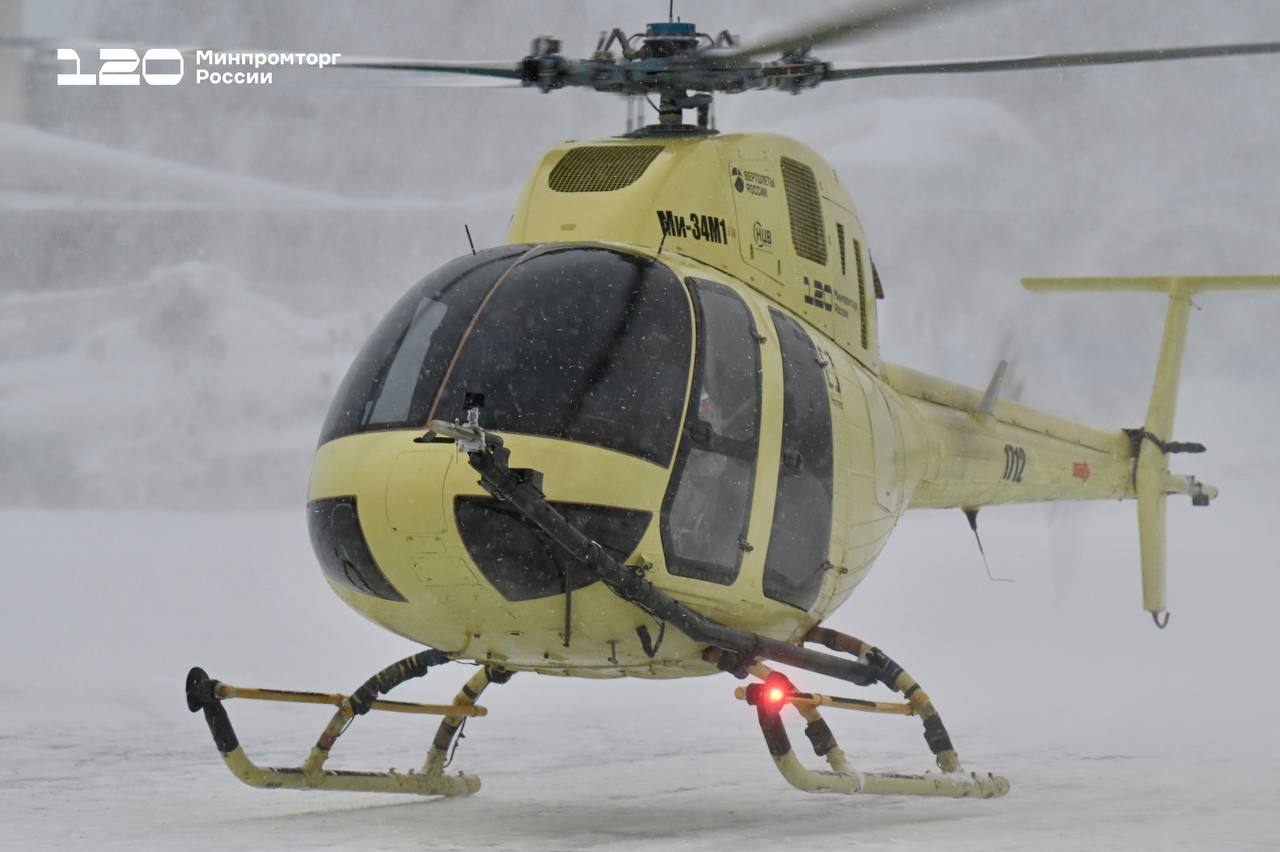 Ми-34М1 совершил первый полёт с отечественным двигателем ВК-650В
