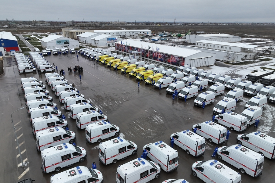 На 100 машин скорой помощи пополнился медицинский автопарк Волгоградской области 